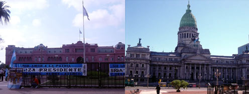 La casa Rosa y el Congreso