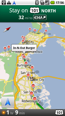 Google Maps Navigation Snapshots