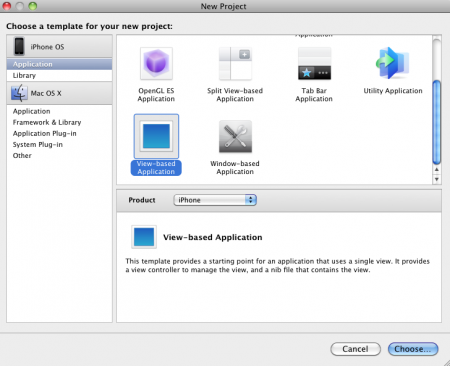 New-View-Based-App-Xcode