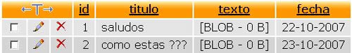 Base de datos - Tabla2