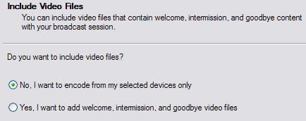 Seleccionando videos adicionales en Windows Media Encoder