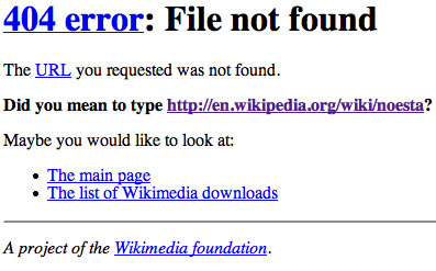 Error 404 de Wikipedia