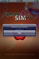 Captura de pantalla del software iPhoneSimFree para desbloquear el iPhone
