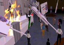 Chilenos protestan virtualmente en Second Life