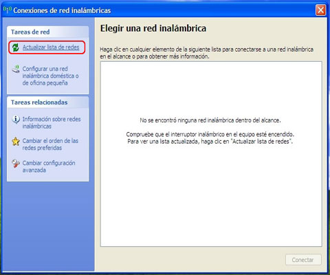 error conectar red inalambrica windows xp