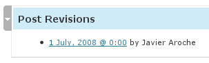 Wordpress 2.6 - Versiones de Posts