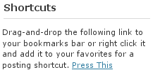 Wordpress 2.6 - Press This!