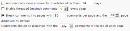 Nuevas opciones para los comentarios