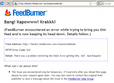 Feedburner Fail