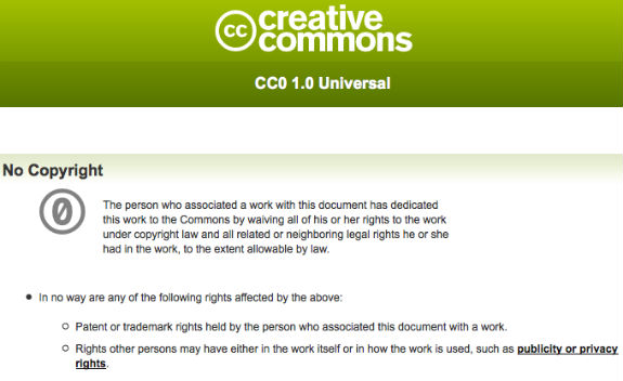 Cretive Commons 0