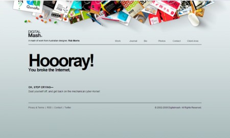 Digital Mash error 404 sceen