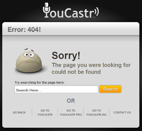 YouCastr Error 404