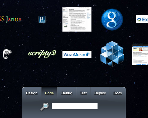 Barra de búsqueda y categorías: Open Web Tools Directory