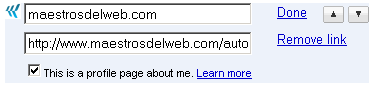 Agregar enlace en el pefil de Google