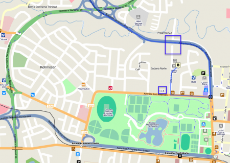 Misma ubicación, mejores resultados, puntos identificados OpenStreetMap.org/Cloudmade.com