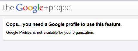 Google+ no disponible para Google Apps