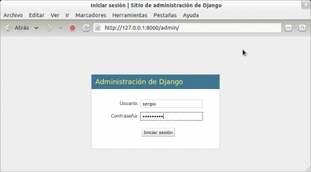 Django admin login