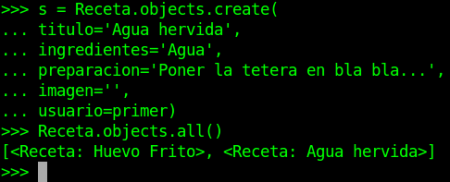 create() podría ir en una sola línea