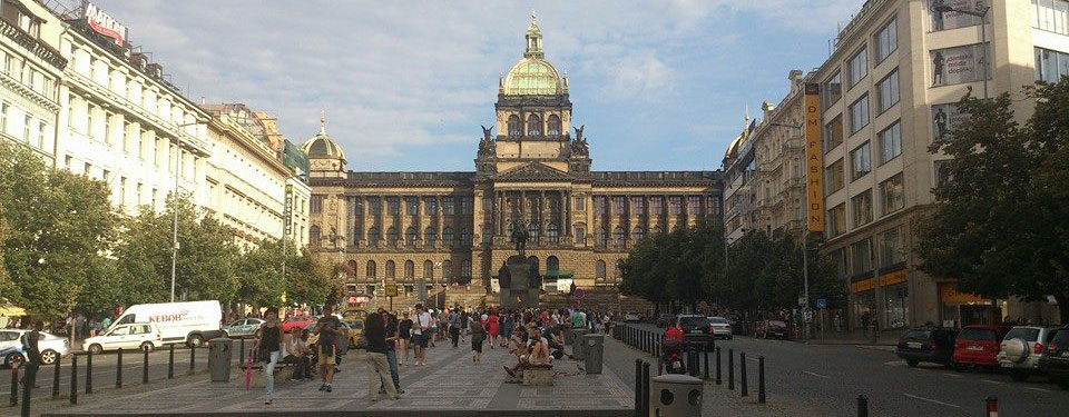 Plaza de Wenceslao, en el centro de Praga