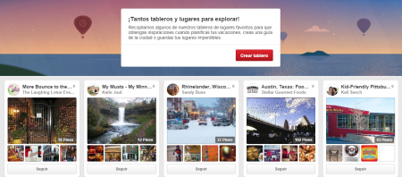 Tableros de lugares en Pinterest