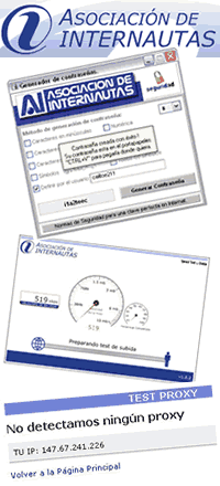 Algunos de los servicios disponibles en la asociación de internautas