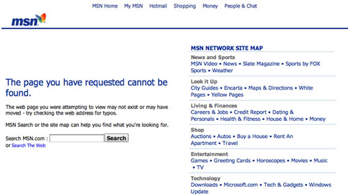 404 de Msn