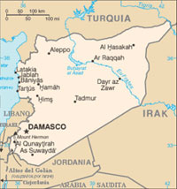 Mapa de Siria