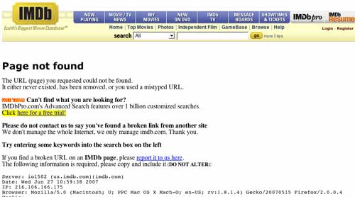 404 de IMDB