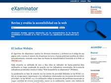 Captura al sitio de eXaminator